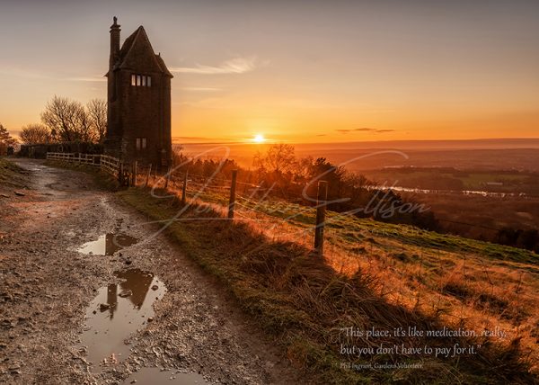 Rivington Terraced Gardens Pigeon Tower print quote