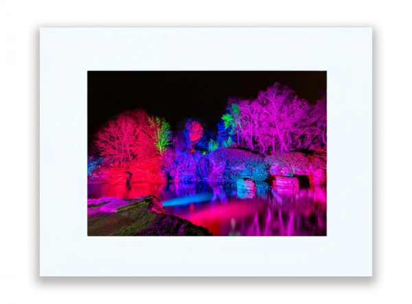 Japanese Lake in Lights (A4)